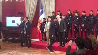 Presidente Piñera recibió a la sub 17 que logró el subcampeonato en el Sudamericano