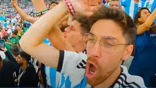 La euforia de Los Displicentes por el triunfo de Argentina sobre México