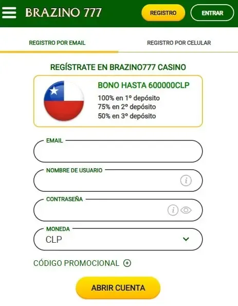 registro en brazino 777 chile
