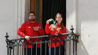 El Team Chile llegó a La Moneda para compartir con el Presidente Boric