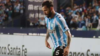 Eugenio Mena fue titular en la victoria de Racing contra Unión Santa Fe en Argentina