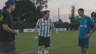 ¿Quién le pega mejor? Di María y Del Piero tuvieron divertido desafío de tiros libres