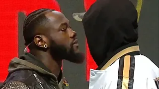 Deontay Wilder y Tyson Fury terminaron a los empujones en encendida conferencia de prensa