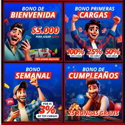 bonos de bienvenida winchile: 5.000 clp sin deposito