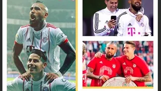 James Rodríguez lideró emotivas despedidas de jugadores de Bayern Munich a Arturo Vidal