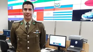 Carabinero realiza funciones de fiscalización en la Copa América