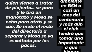 Desde Blanco y Negro niegan rotundamente una agresión a Aníbal Mosa y aclaran lo que ocurrió