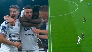 Lukas Podolski sorprendió con magnífico gol desde antes de la mitad de cancha