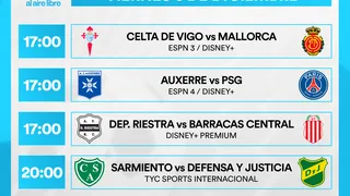 Partidos de hoy, viernes 6 de diciembre: Horarios y cómo ver fútbol en vivo