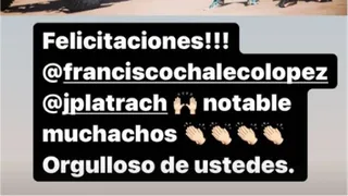 Claudio Bravo felicitó a “Chaleco” López y Juan Pablo Latrach por el título en el Dakar