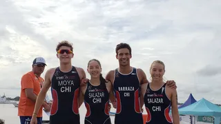 Equipo de triatlón logró la segunda medalla de oro para Chile en los Juegos Sudamericanos de Playa