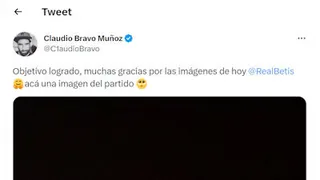 La ironía de Claudio Bravo contra Betis por no tener fotos de su buena actuación ante Girona
