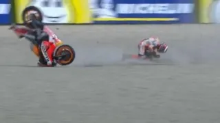 La estrepitosa caída que tuvo el piloto Jorge Lorenzo en Moto GP