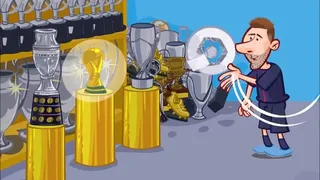 El notable dibujo animado sobre el Messi y su colección de títulos tras ser campeón con PSG
